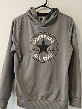 Converse Gray Hoodie with Black Logo